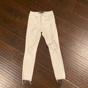 Express White ripped jeans